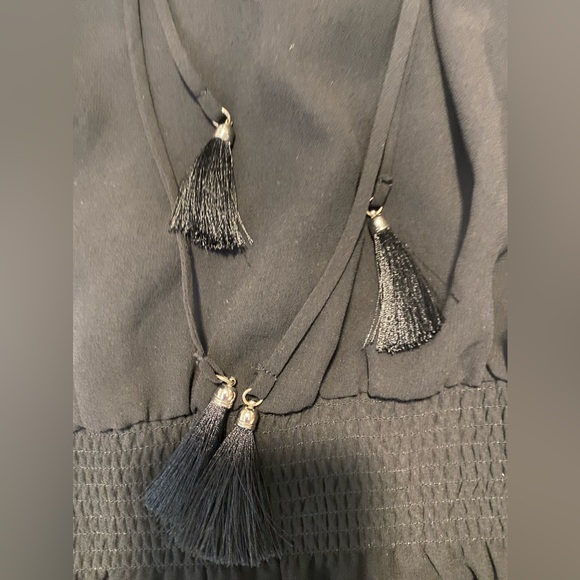 WHBM black sleeveless ruffle collar dress size 12 - Picture 4 of 6